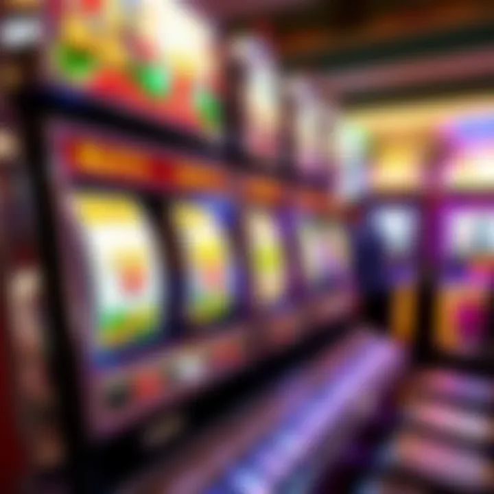 Vibrant slot machine with bright colors and symbols