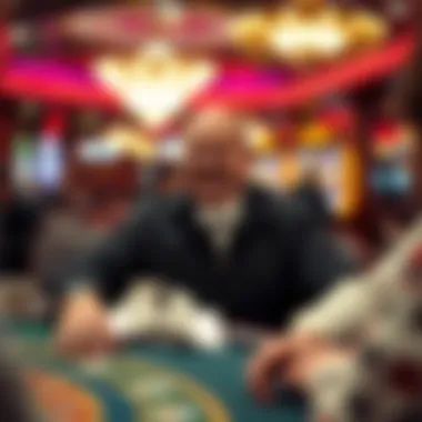 Dana White laughing and enjoying the game at a casino