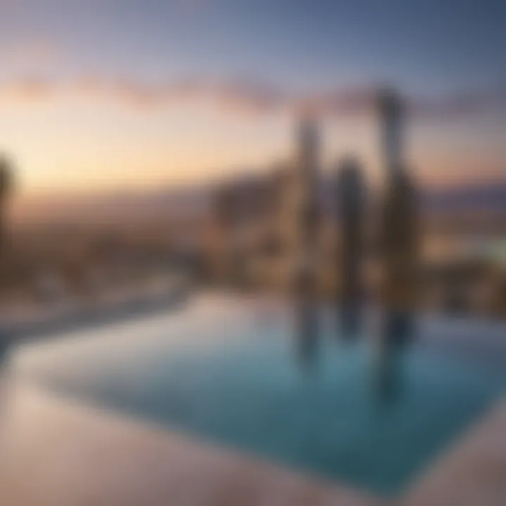 Infinity pool with a view of the Las Vegas skyline