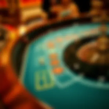 A strategic layout showing different betting options on a roulette table