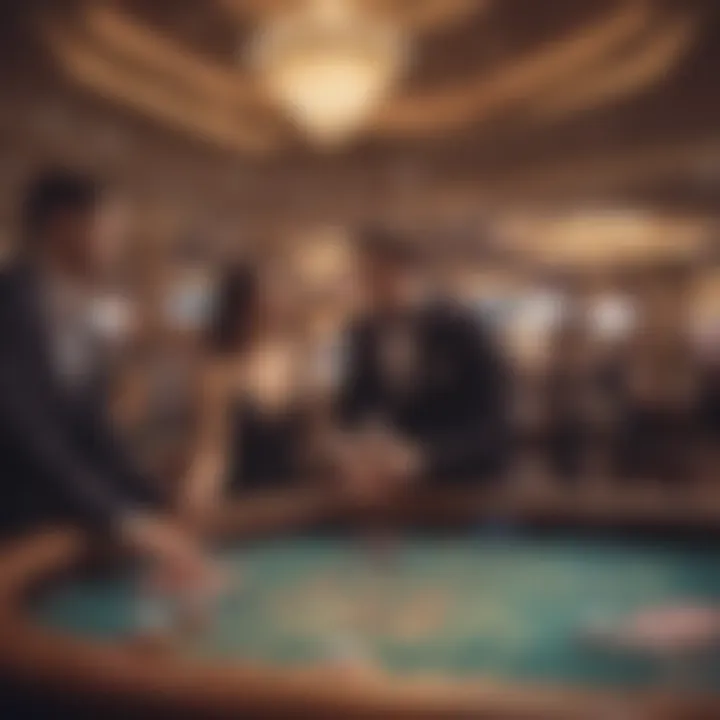 Casino floor with engaged players