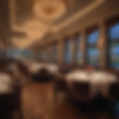 An elegant dining setup within the casino