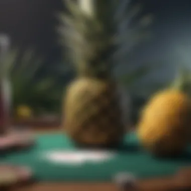 Strategic elements of Pineapple Poker displayed creatively