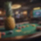 A vibrant online gaming platform showcasing Pineapple Poker interface