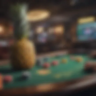 A vibrant online gaming platform showcasing Pineapple Poker interface