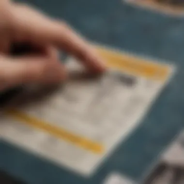 A close-up view of a hand scratching off a PCH lottery ticket revealing potential winnings