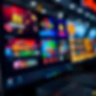Diverse Online Casino Games A vibrant online casino interface showcasing various games