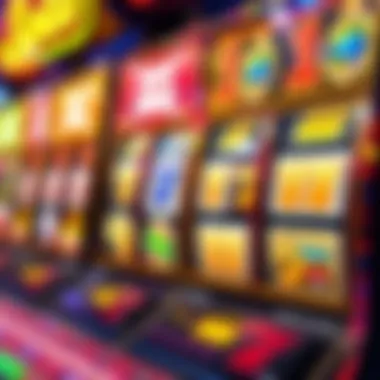 A vibrant online slot game interface showcasing colorful reels