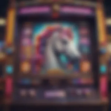 Colorful game interface showcasing features