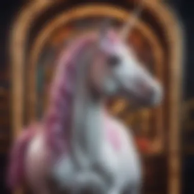 Enchanting unicorn symbol within the slot machine