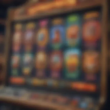 Vibrant Slot Game Interface A vibrant display of Wind Creek free slot games on a digital interface.