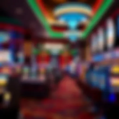 LA Center Casino Gaming Experience Interior gaming floor with vibrant lighting and diverse gaming tables