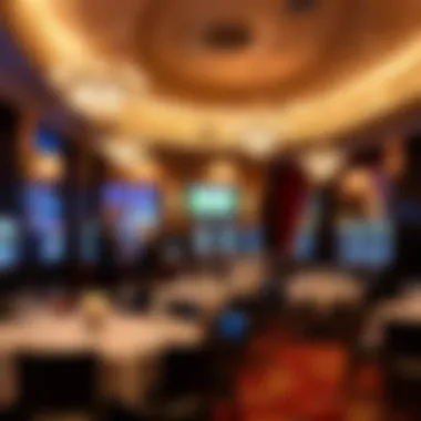 Dining area of the casino with a luxurious ambiance