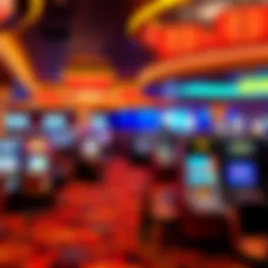 Vibrant gaming floor filled with slot machines and table games